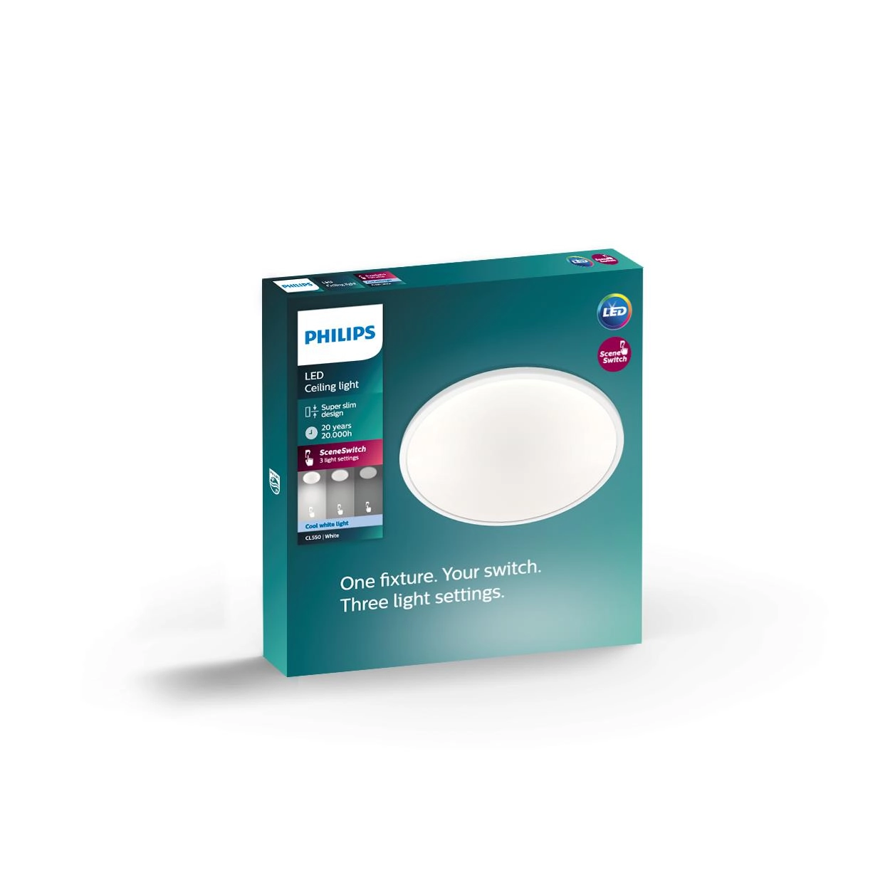 Lampe de plafond Super Slim 4000K blanc Philips 8718699681074