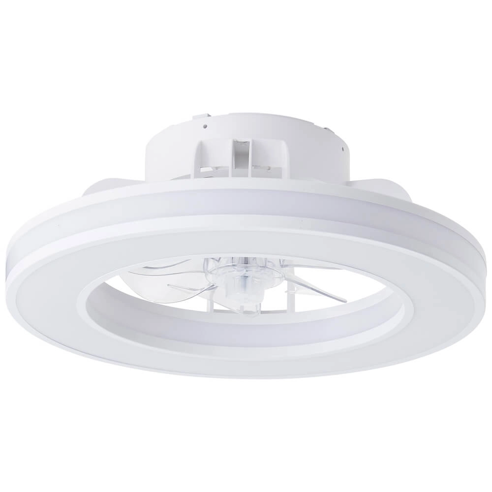 Ventilateur de plafond blanc Mondello avec lampe RGB Brilliant 4004353453304