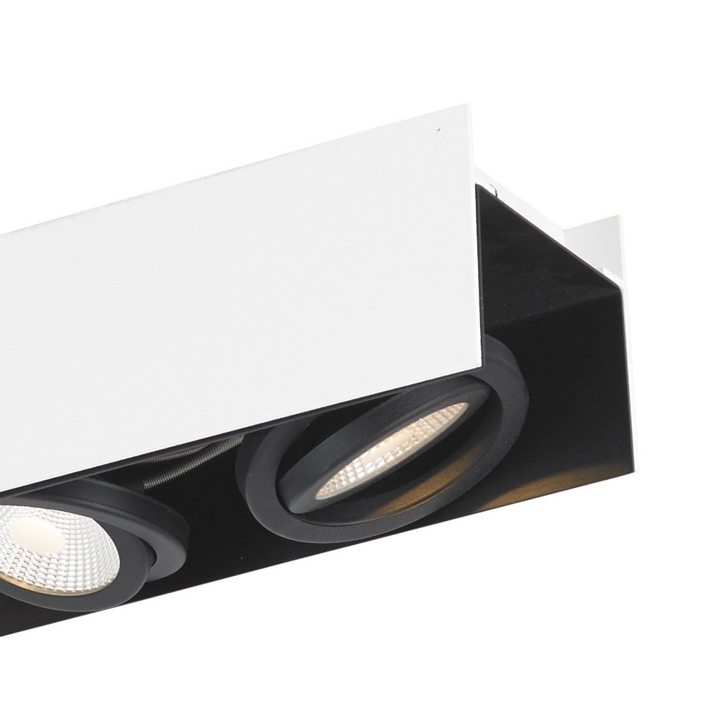 Spot Vidago 4 lumières blanc avec noir Stars of Light 9002759393182