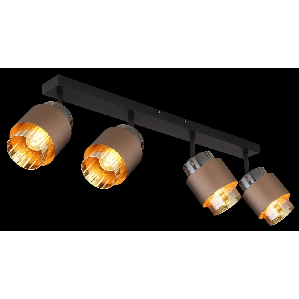 Lampe de plafond à design Milley Noir à 4 lumières Globo 9007371589340