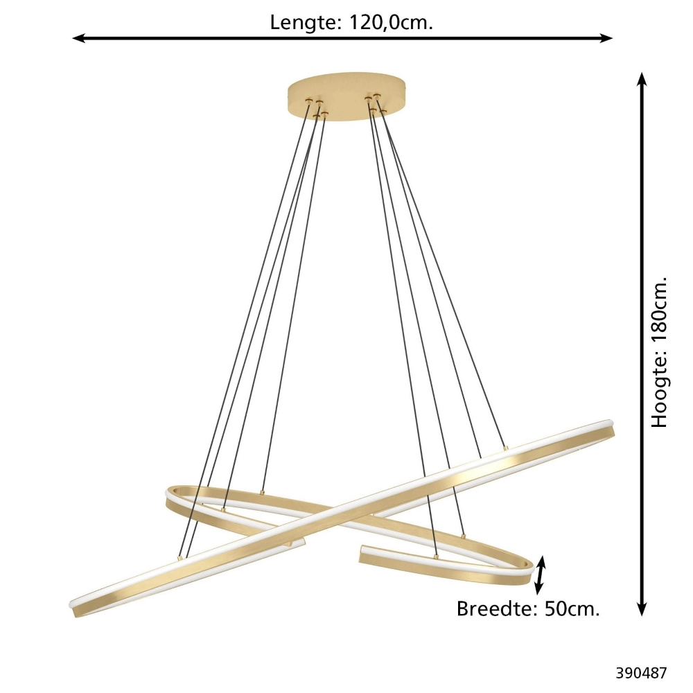 Design pendant lamp Bogado gold Stars of Light 9008606357949