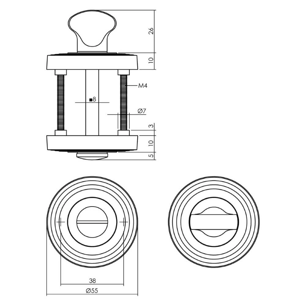 Fermeture des toilettes Tira rond dissimulé noir Intersteel 8714186568286