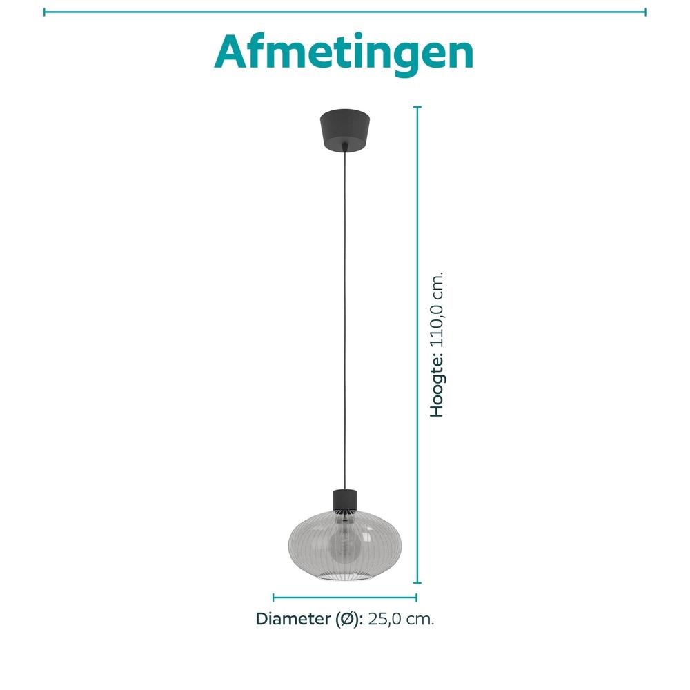 Lampe suspendue Dasmina Noir Eglo 9008606406333