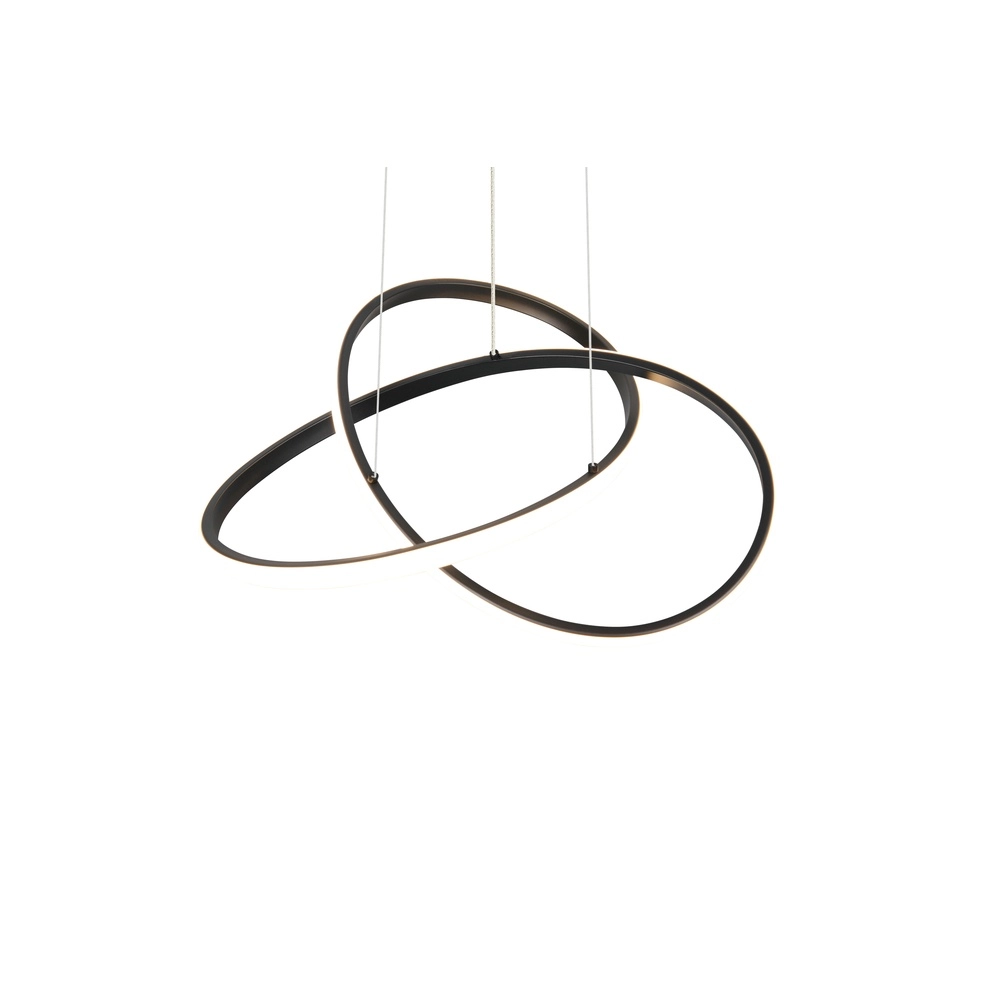 Lampe pendante de conception Mansa Noir Trio 4017807682144