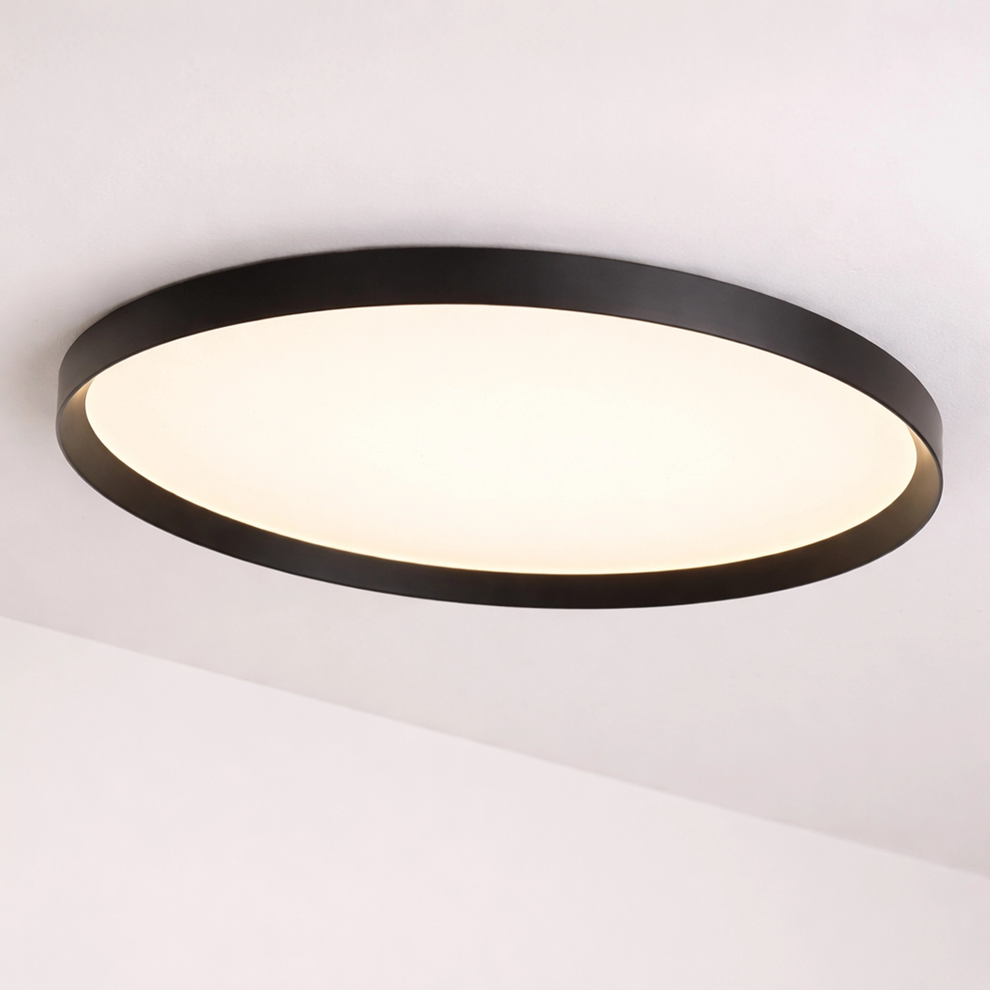 Lumière de plafond élégante Prisma noir Ø 45cm