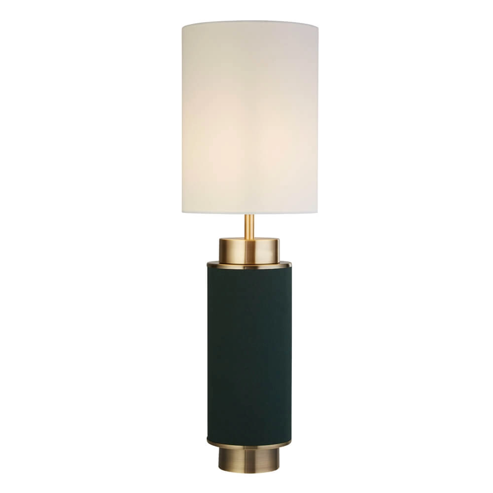 Lampe de table Flask 72cm nickel avec vert vintage