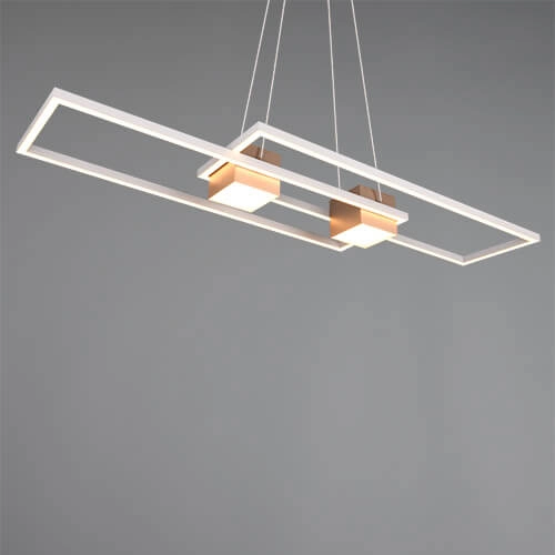 Lampe suspendue LED pour bureau Albany cuivre rouge
