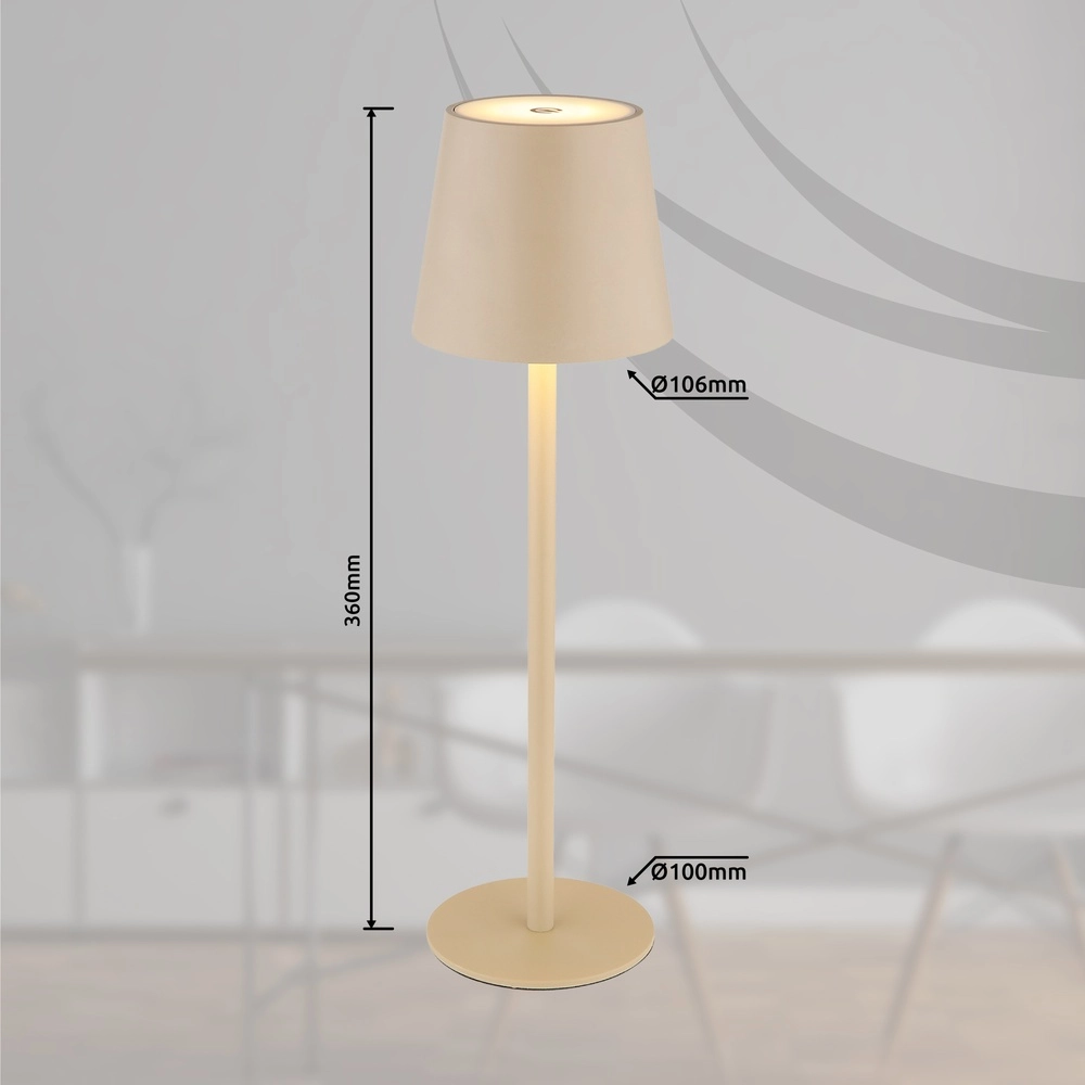 Lampe de table design Vannie Brun sable rechargeable Globo 9007371452729