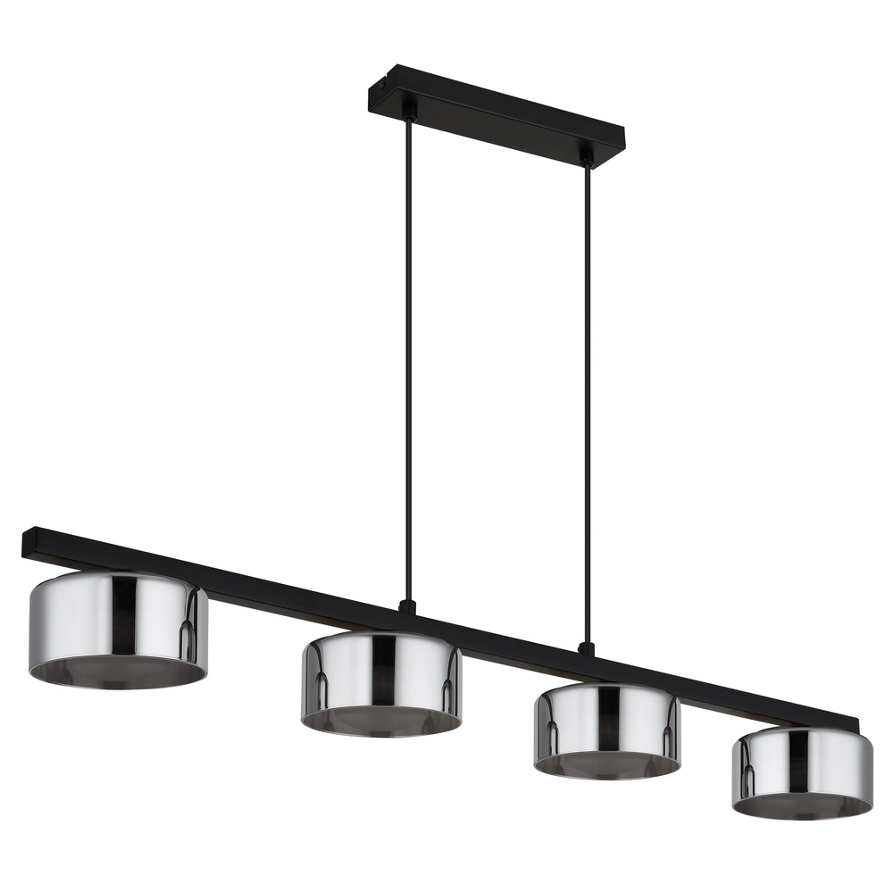 Lampe pendante de conception Higgins Noir à 4 lumières Globo 9007371525829