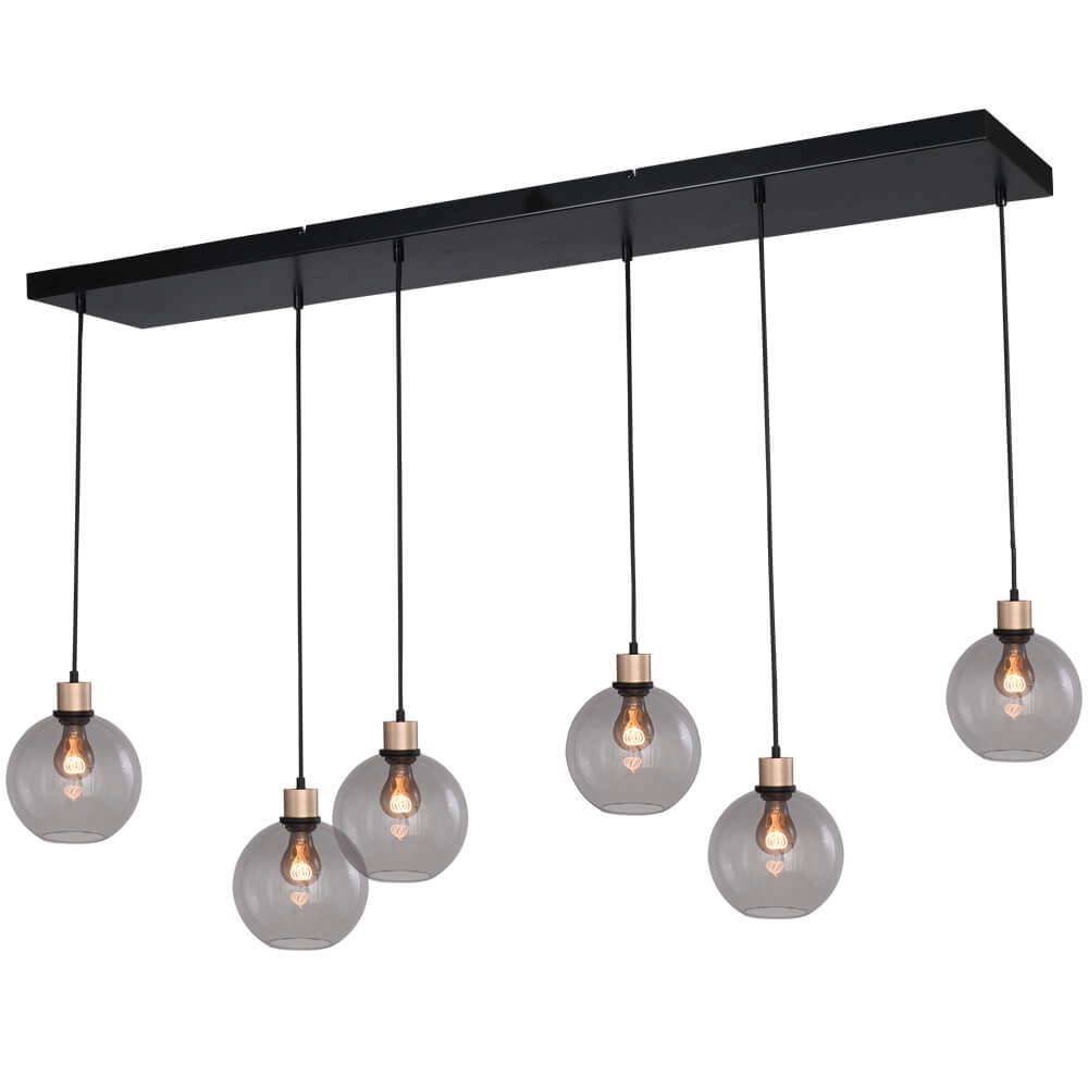 Lampe suspendue Lazise 6x Ø 20cm doré