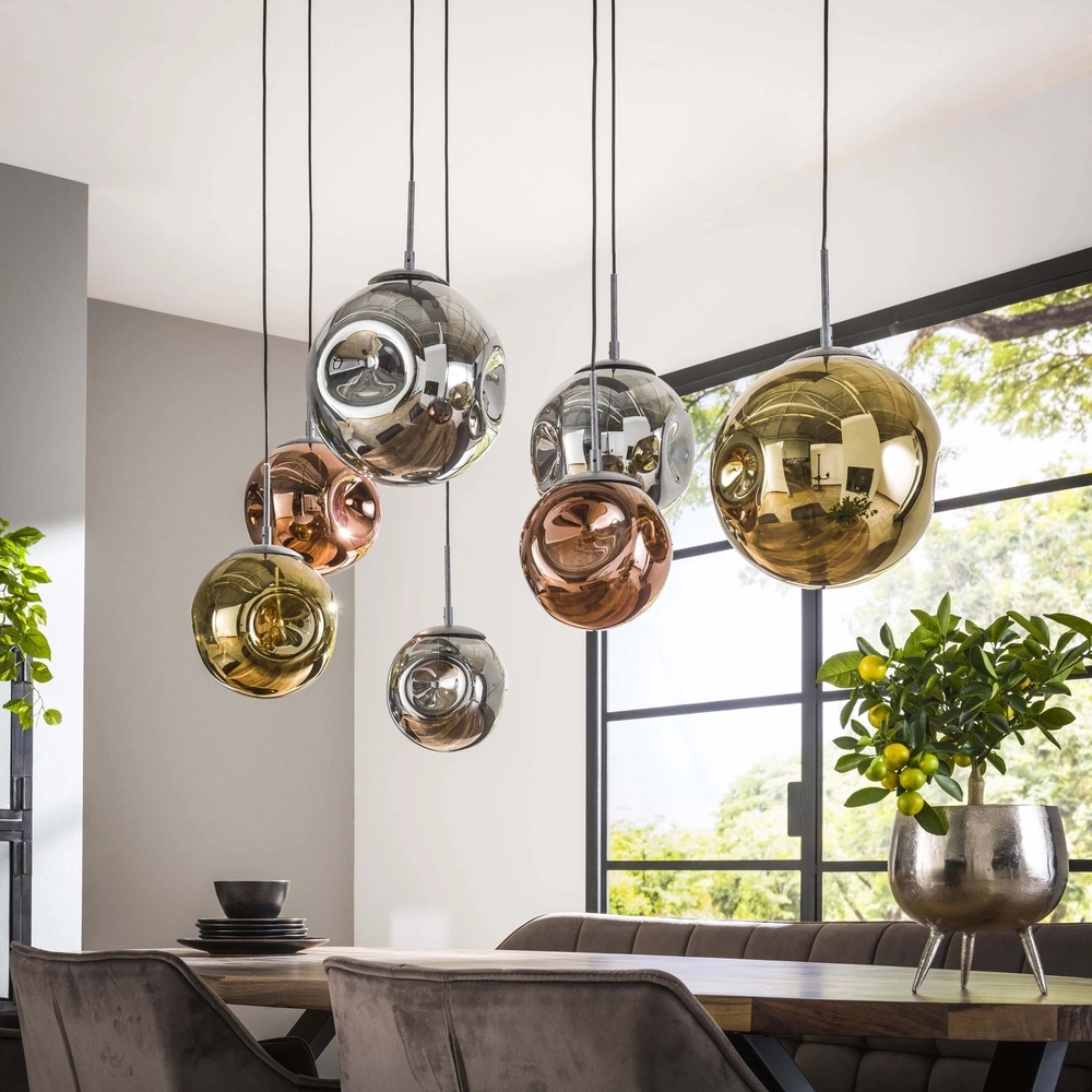 Lampe suspendue à 7 lampes Stellar Sphères colorées Lyora 8716803511682