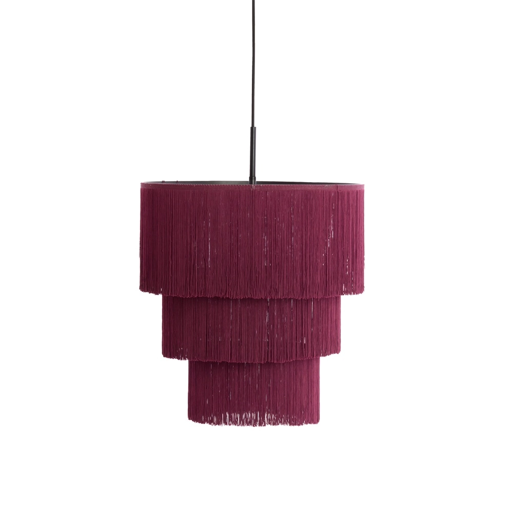 Lampe pendante à corde Malaika Ø 45cm - violet foncé