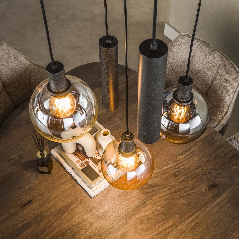 Lampe pendante Vide Sfera avec des lunettes et des pendentifs Lyora 8716803512429