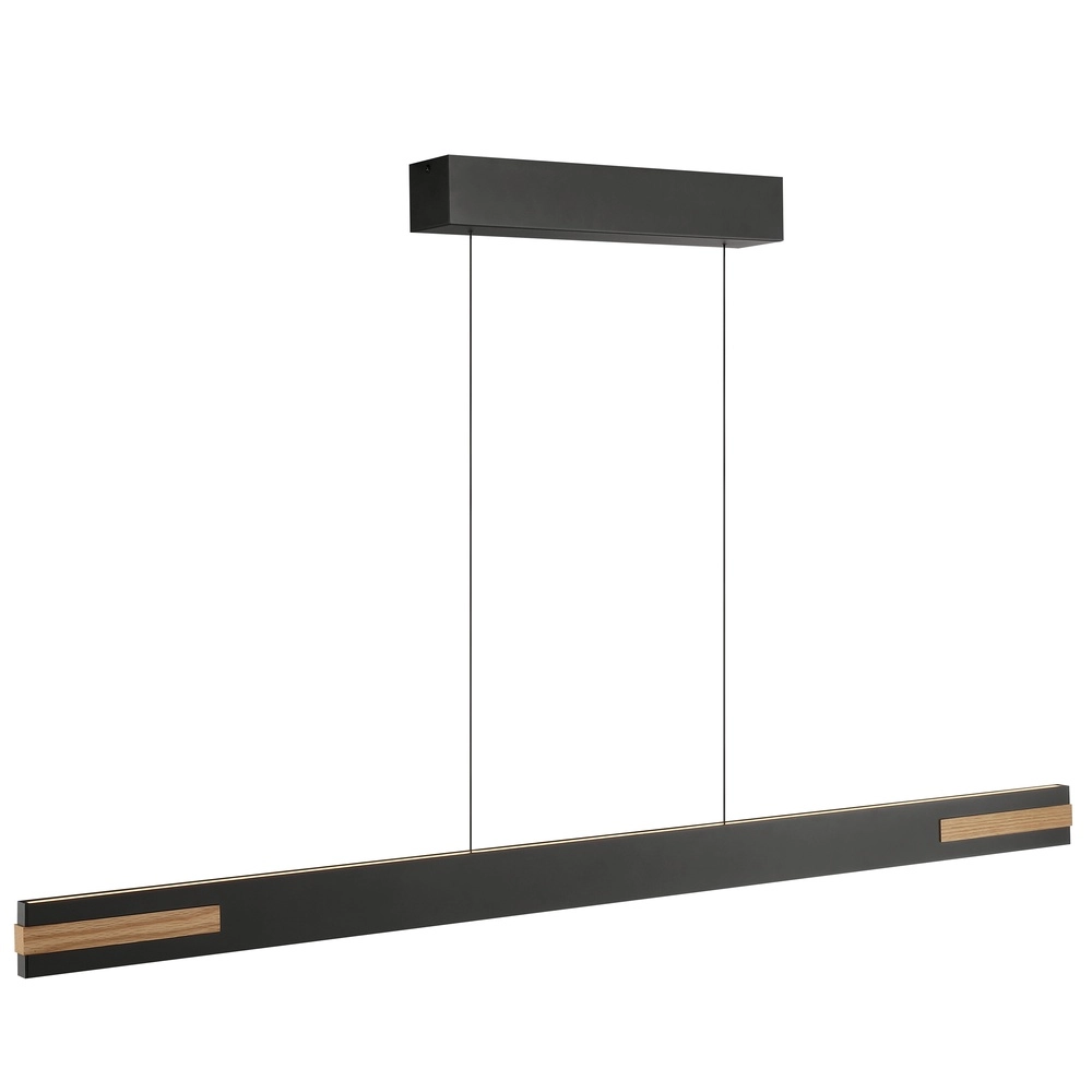 Lampe suspendue élégante Streamline noir avec bois Brilliant 4004353463631