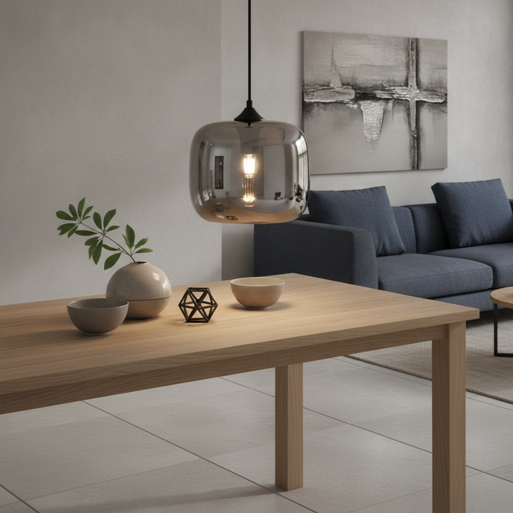 Lampe suspendue Preston-24 verre fumé