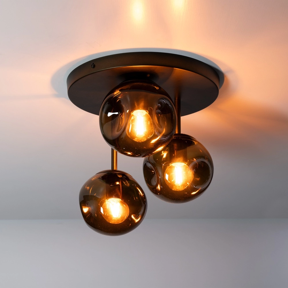 Lampe de plafond à design Stellar Noir