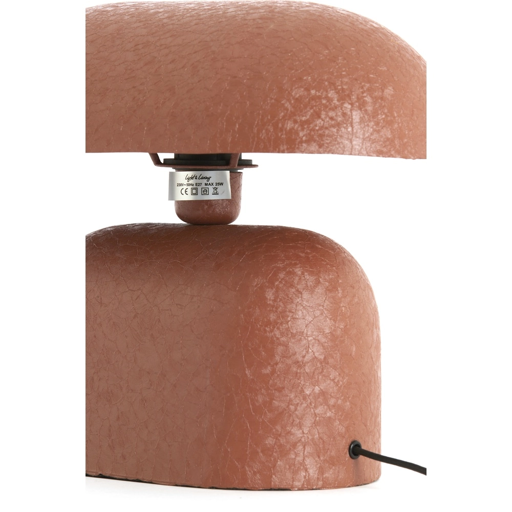 Lampe de table Todd ovale - orange foncé mat Light & Living 8717807818913