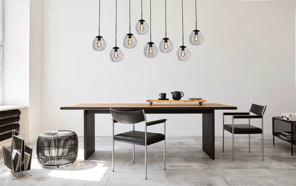 Lampe suspendue Lava 8x verre transparent Ø 24cm Masterlight 8718121286303