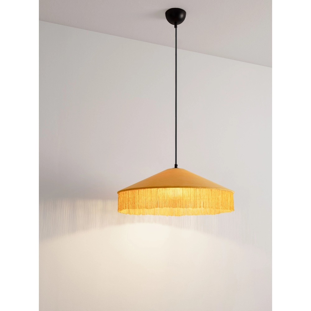 Lampe pendante Tiffany Velvy jaune