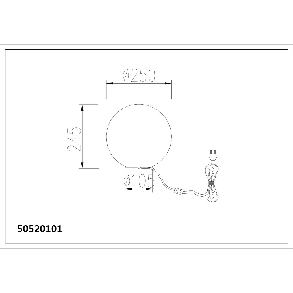Lampe de table à sphère Kop Blanc Globo 9007371569342
