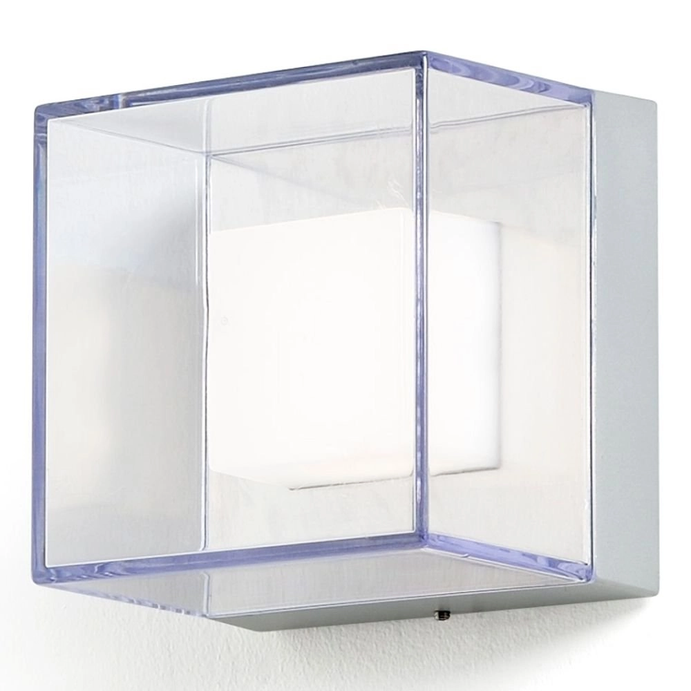 LED lampe d'extérieur Sanremo 14cm gris argenté