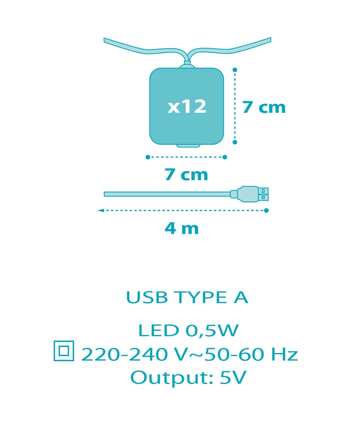 Guirlandes lumineuses Rocket bleu Dalber 8420406633558