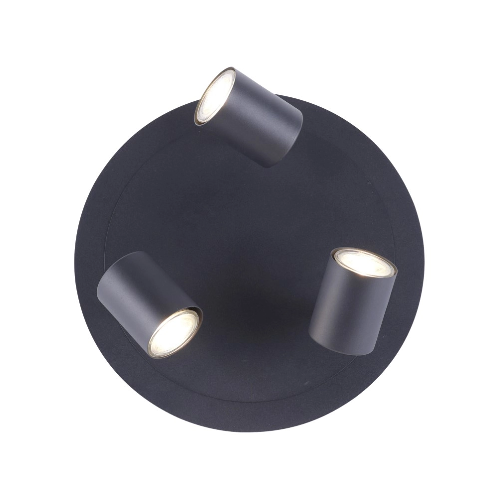 Spot noir en surface Tarik avec LED Just Light 4043689973919