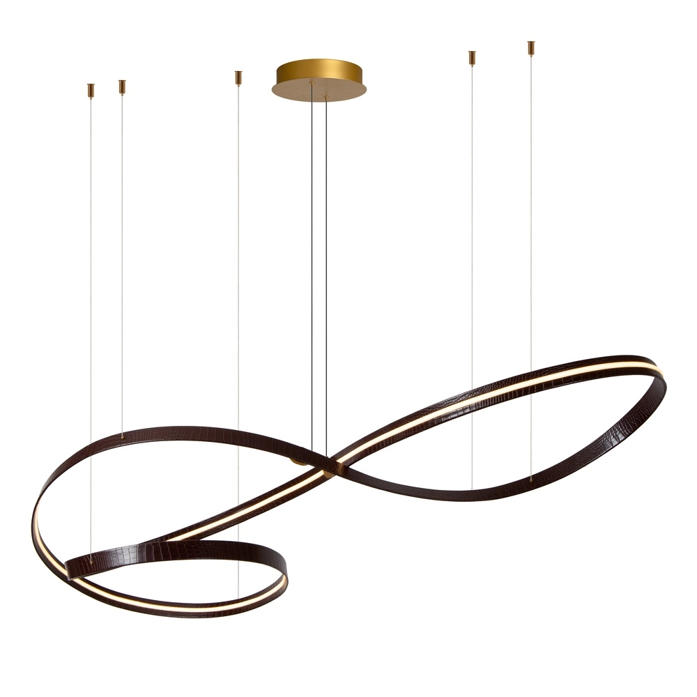Lumière suspendue LED moderne Slalom Café brun avec effet Premium by Lucide 5411212135148
