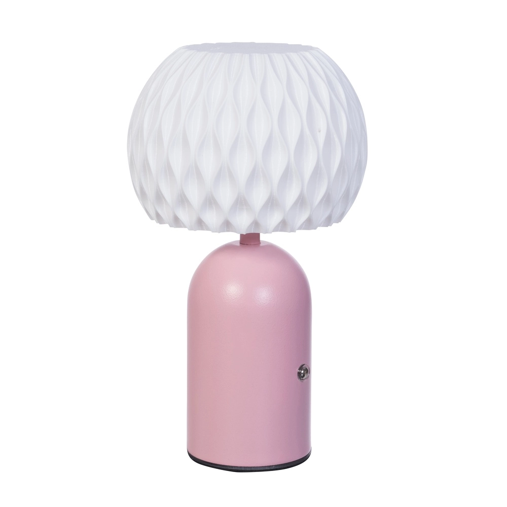 Lampe de table Obidos rose rechargeable par USB