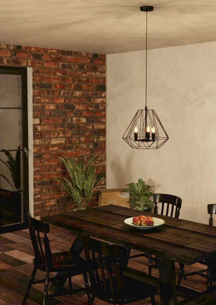 Lampe à fil noir Tarle Ø 44,5 Eglo 9002759438456