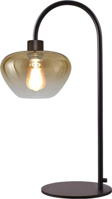 Lampe de table Genua noir avec verre doré 61cm Lampe de table Genua noir avec verre doré 61cm