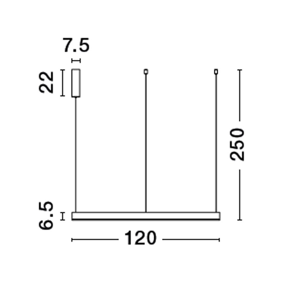 Suspension Motif noir Ø 120cm 3000K Lyora 5212017439260