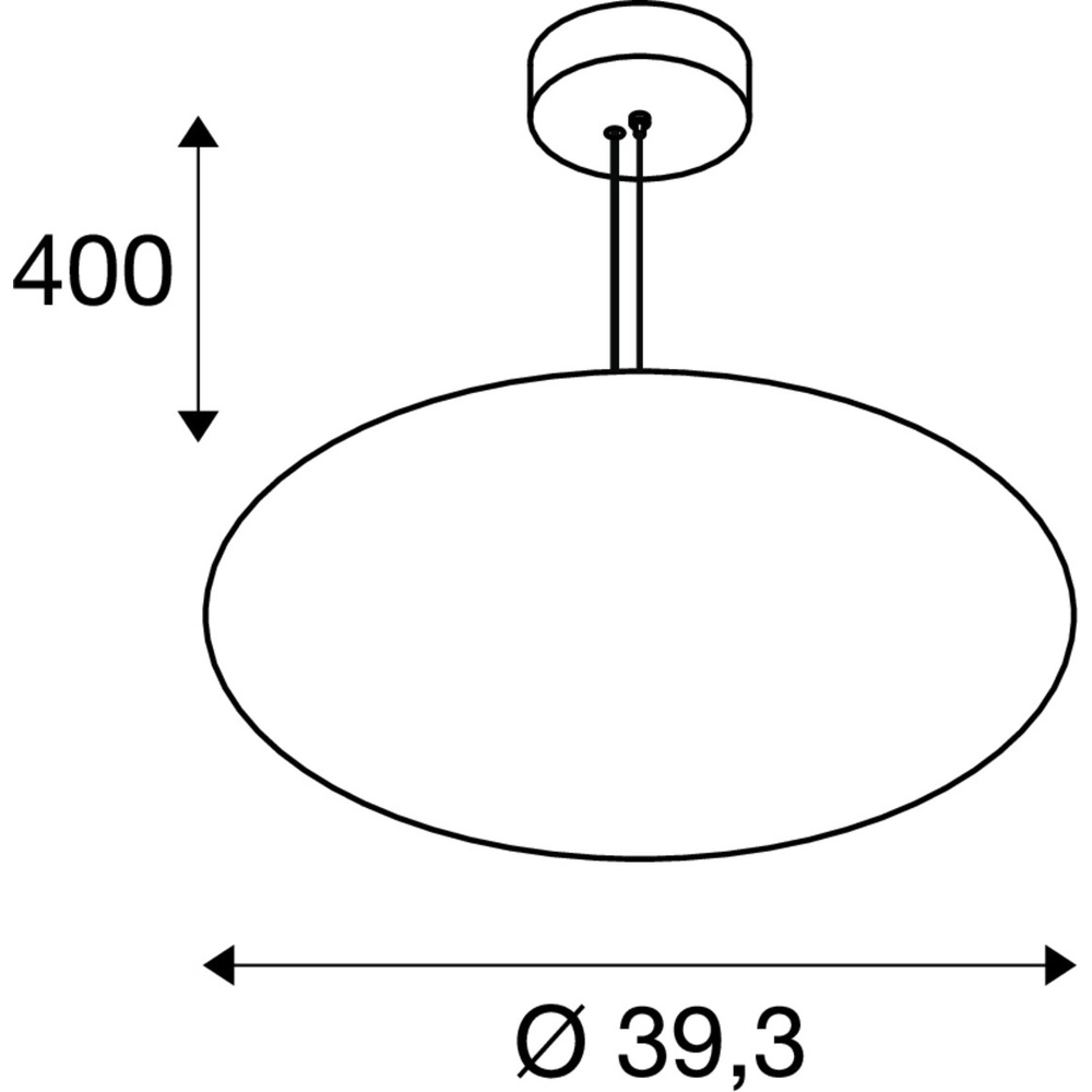 Suspension Olypso noir Ø 39,3cm SLV 4024163316118
