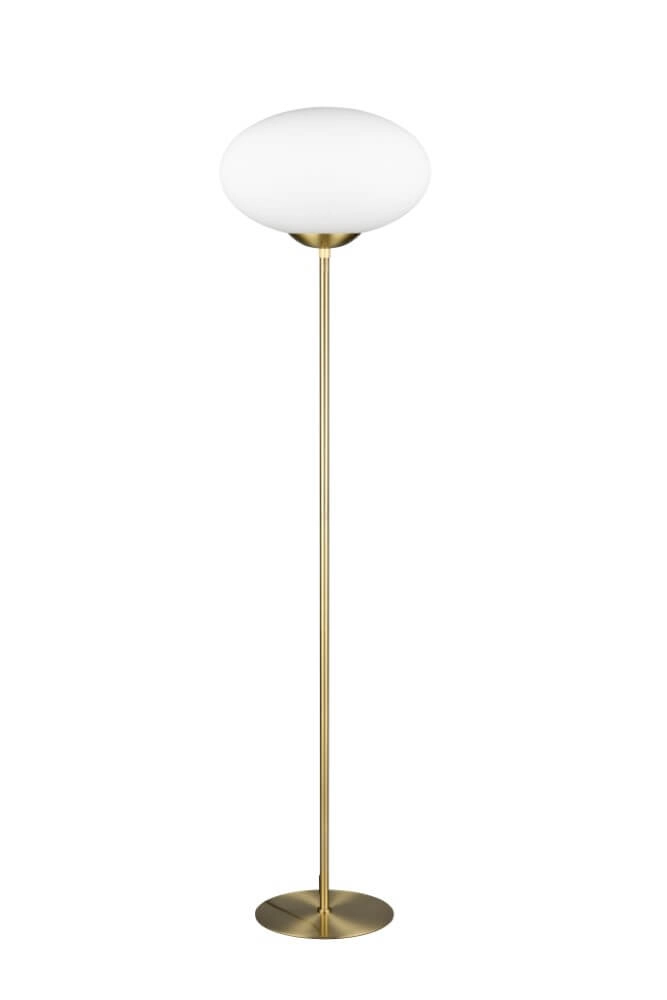 Lampadaire Fomento Ø 40cm - laiton avec verre blanc Trio 4017807616156