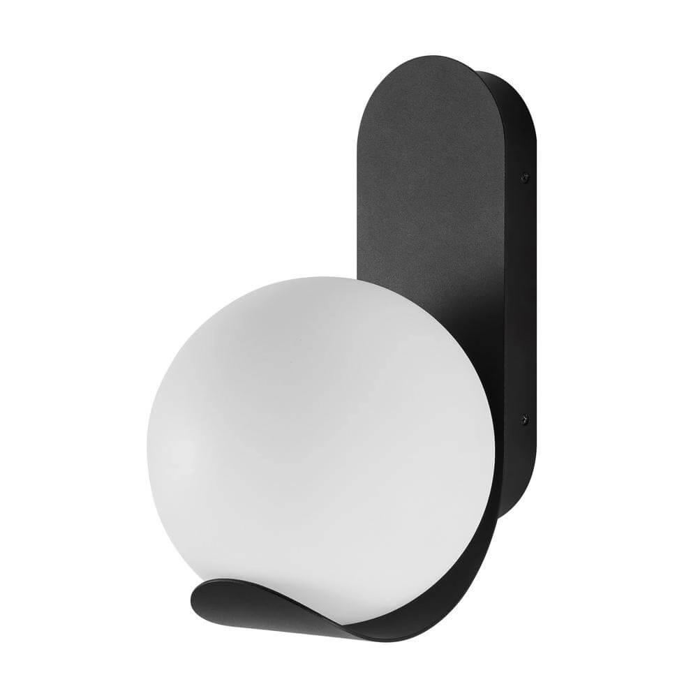 Lampe d’extérieur design Dalius Noir avec sphère blanche Nordlux 5704924017667