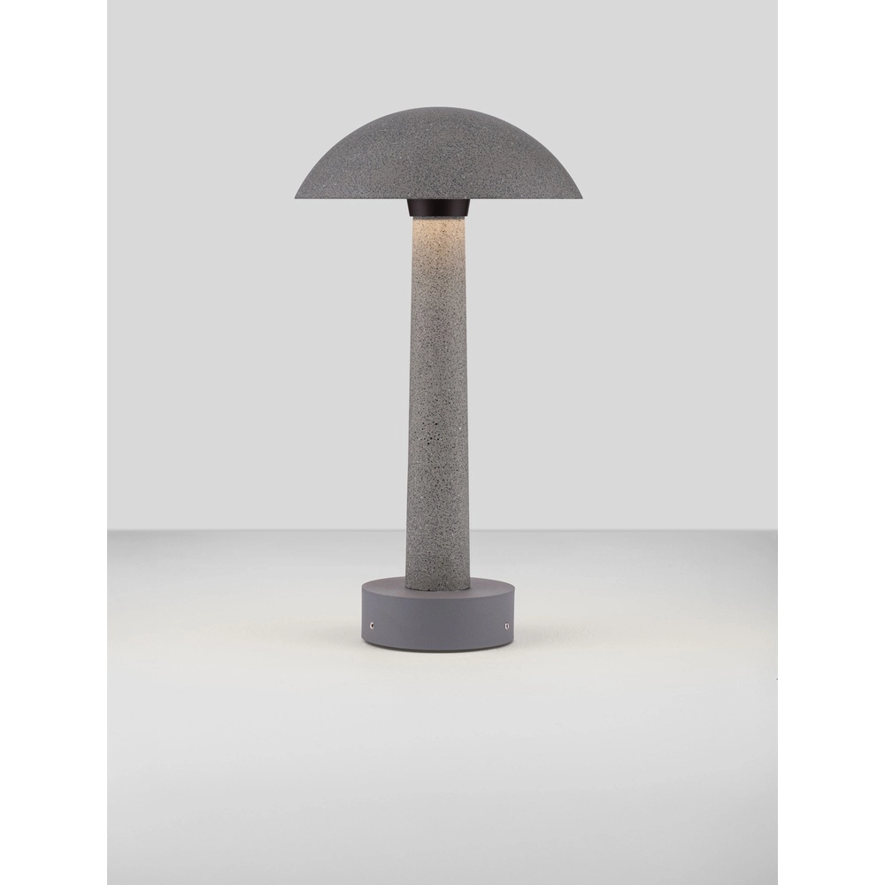 Lampe de jardin ronde Tura gris béton 35cm
