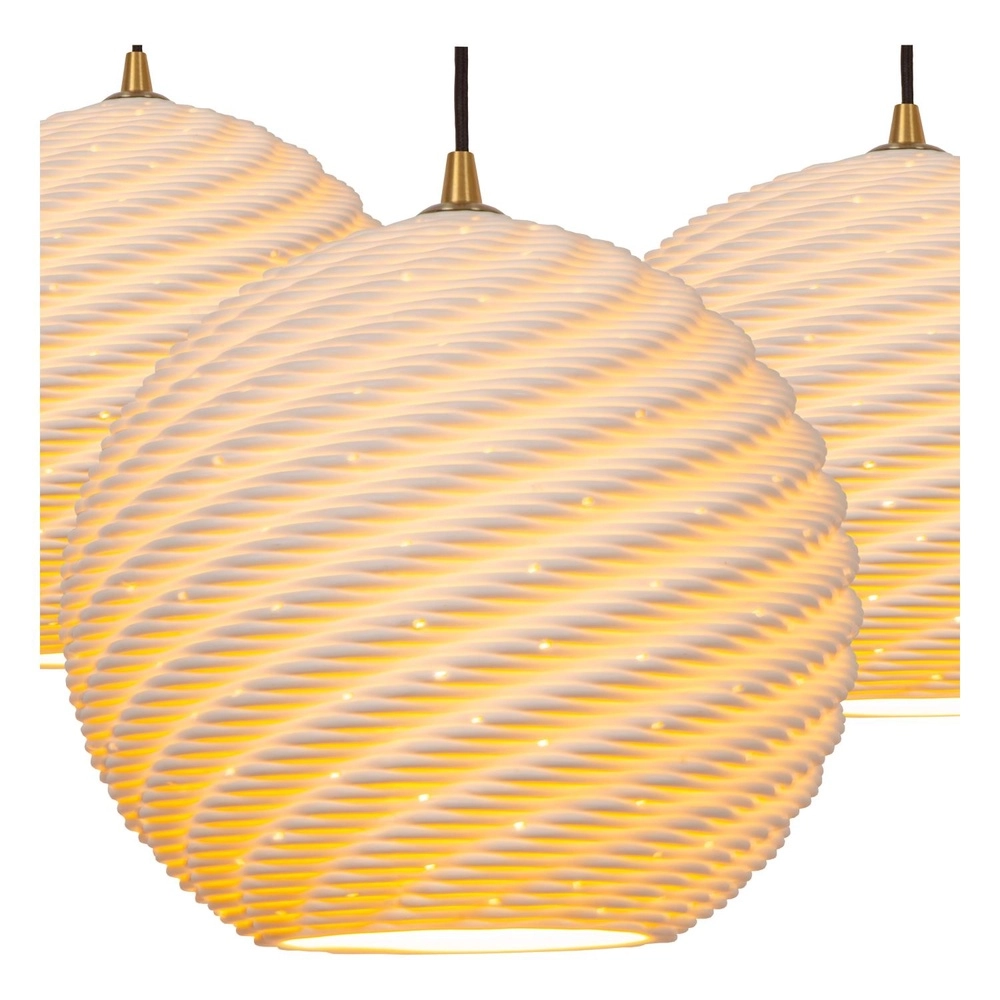 Lampe pendante de conception Bina Blanc rond à 3 lumières Lucide 5411212135018