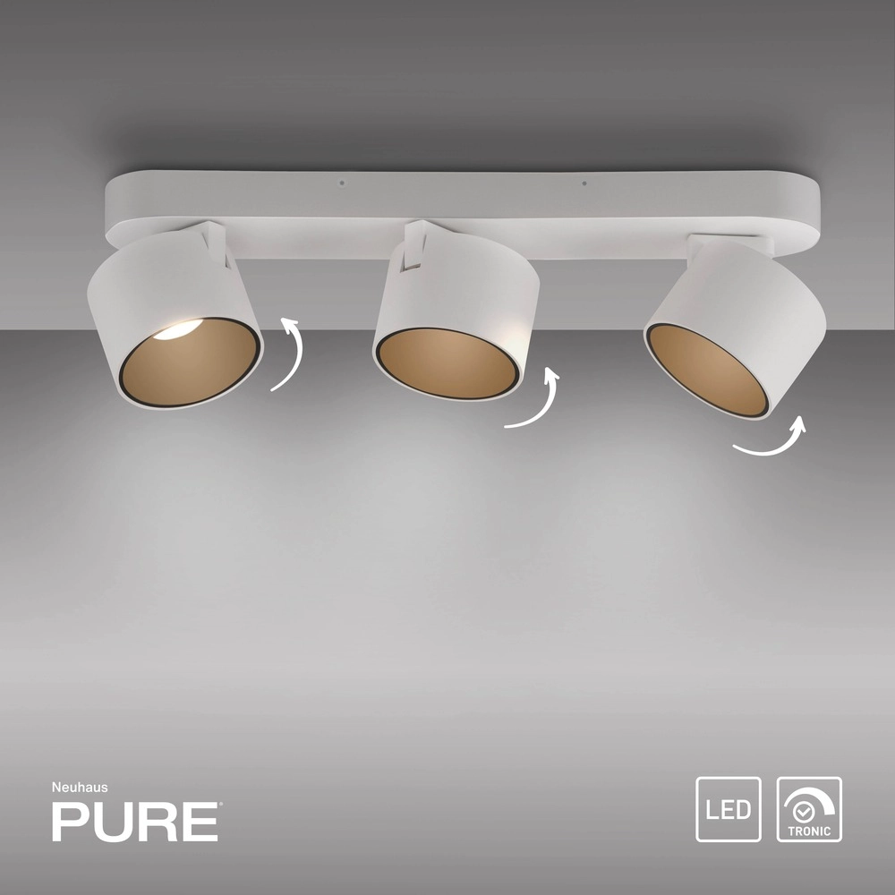 Projecteur à LED 3L monté en surface Pure Cup Blanche-Neige Paul Neuhaus 4012248395608