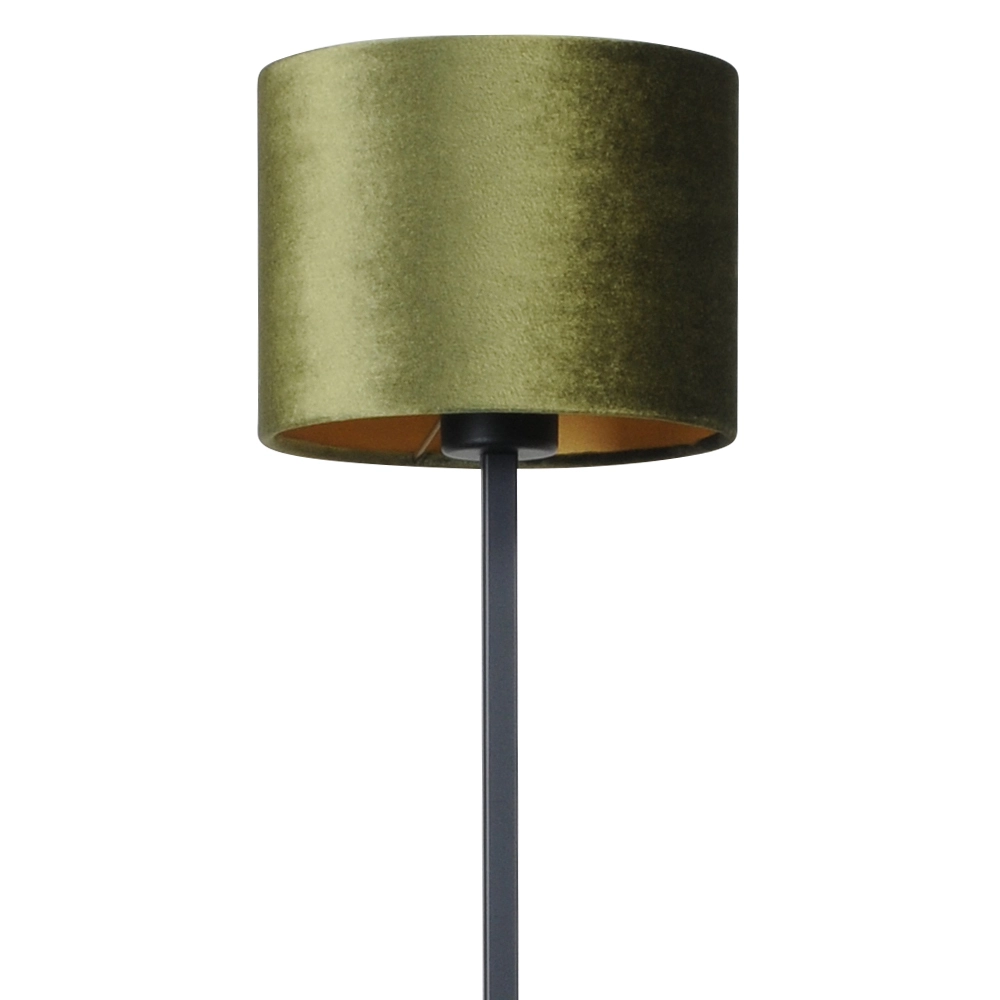 Lampadaire noir Venus 150cm avec abat-jour vert olive Masterlight 8718121204222