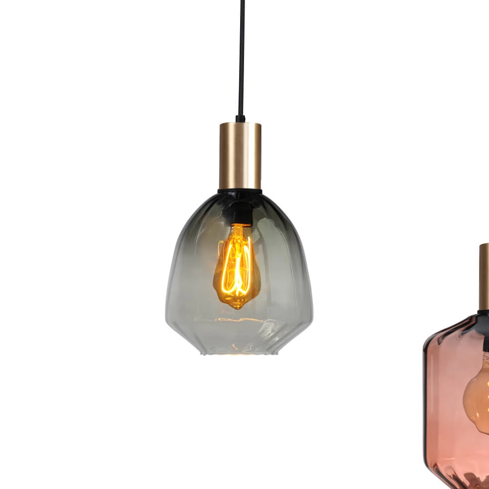 Lampe suspendue 6 lumières - dorée - Porto avec des lunettes différentes Masterlight 8718121270692