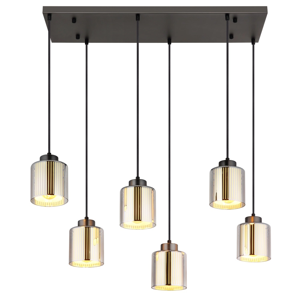 Lampe pendante de conception Felicia Canons à 6 feux en métal canon Globo 9007371528967