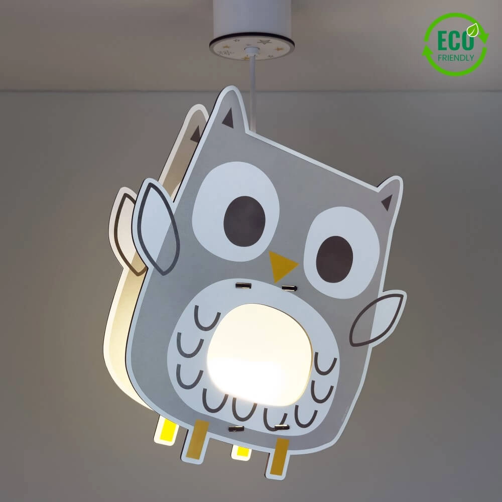 Suspension chambre d’enfant Owl Ø 25cm x 50cm blanc Dalber 8420406633978