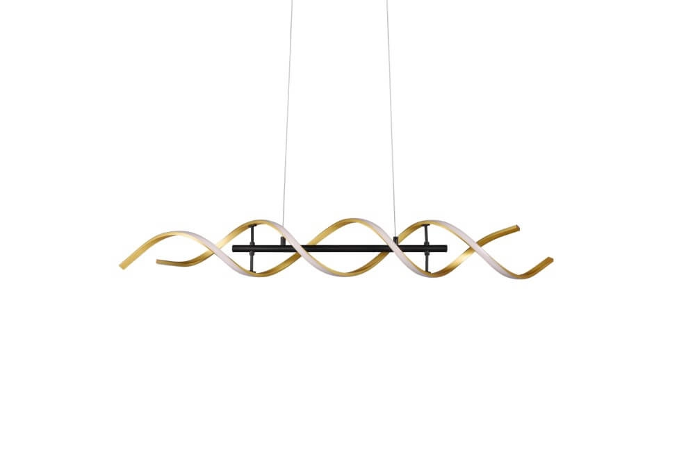 Lampe à suspension LED design Sequence noir avec de l'or Trio 4017807540734