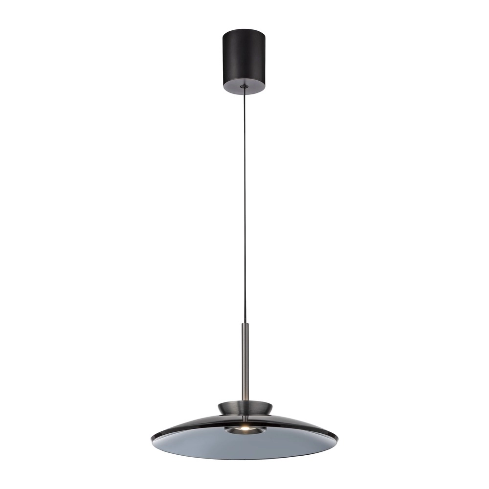 Lampe pendante Ø 50cm Pure E-Moon avec du verre fumé Paul Neuhaus 4012248386361