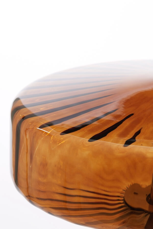 Lampe de table Pleat or avec marron Ø 30cm Light & Living 8717807687724