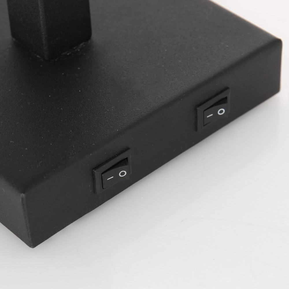 Applique de chambre à coucher Stanger noir avec du blanc Steinhauer 8712746151589