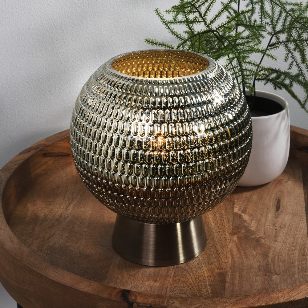 Lampe de table Mila Verre vert Searchlight 5053423306957