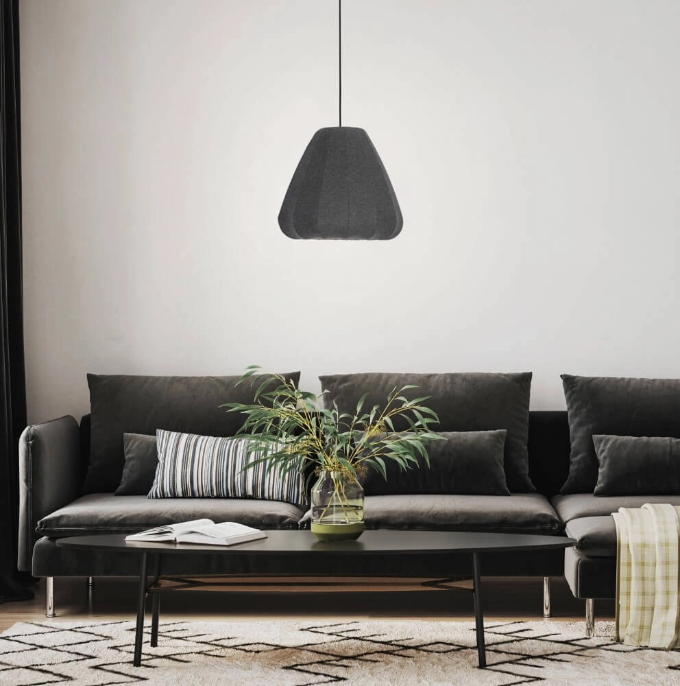 Lampe suspendue en tissu Barlaston Ø 35 cm Eglo 9002759439736