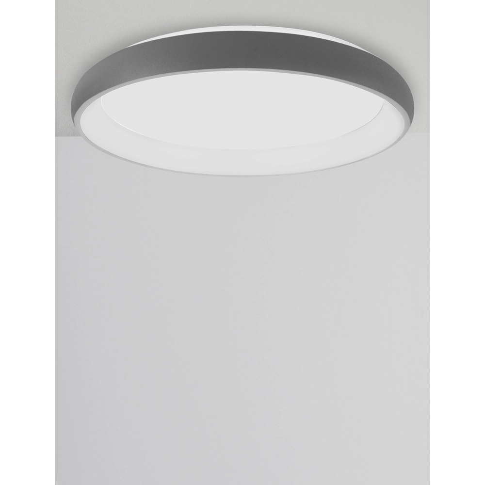 Plafonnier Albi gris Ø 61cm Lyora 5212017419569