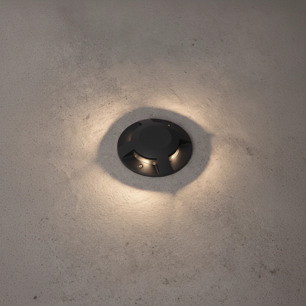 Emplacement plat monté en surface au sol Grado noir - 13W